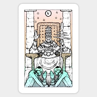 Rainbow Tarot Hierophant Sticker